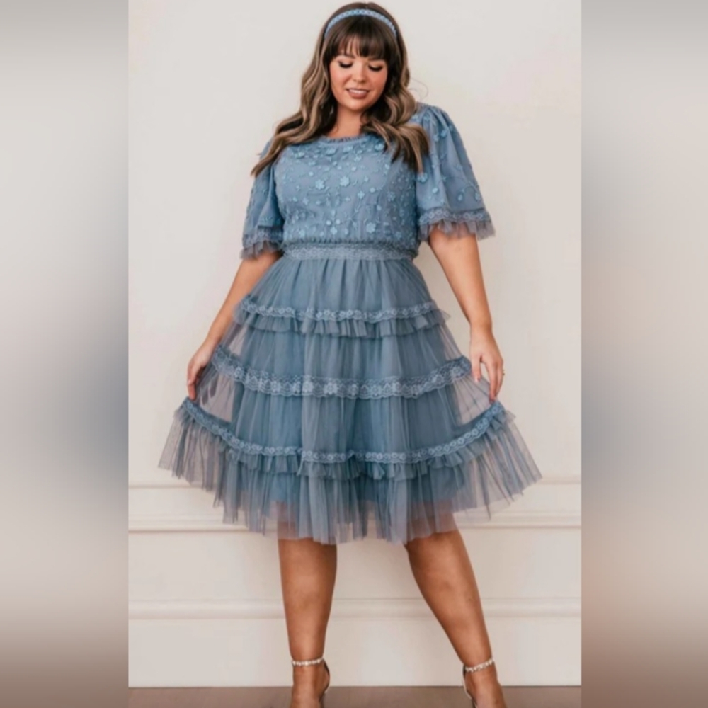 JessaKae Harper Dress in Slate Blue